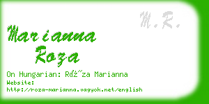marianna roza business card
